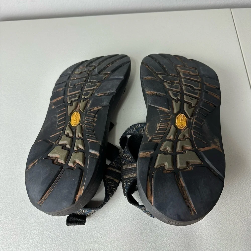 Chaco Men’s Black Blue Strappy Sandals Size 13